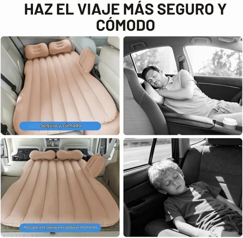 Vista 8 de BEBAS Colchón de aire inflable, cama de viaje, cama de campamento engrosada, almohadilla para dormir con bomba de aire para automóvil, tienda