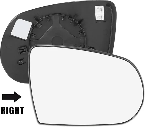 Vista 2 de X AUTOHAUX Espejo retrovisor de coche de repuesto con placa de respaldo calentado lado derecho del pasajero para Jeep Cherokee 2014 2015 2016 2018