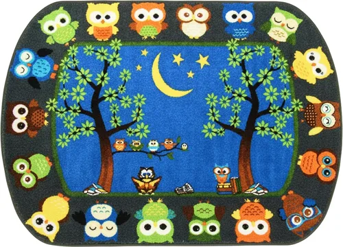 Vista 9 de SAFECASTLE Alfombra para niños de 5 pies 4 pulgadas x 7 pies 8 pulgadas, alfa con actitud, alfombra educativa de aprendizaje ABC para aulas, salas