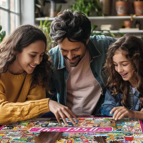Vista 4 de White Mountain Rompecabezas de 1000 piezas de iconos americanos de mediados de siglo con piezas grandes para adultos y familia de 24 x 30 pulgadas