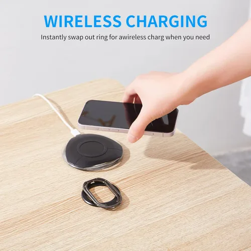 Vista 7 de Soporte magnético para anillo de teléfono, agarre extraíble y soporte para MagSafe