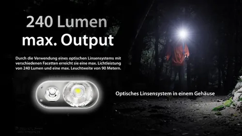 Vista 3 de Nitecore HA11 Faro AA ultraligero de doble haz - 240 lúmenes