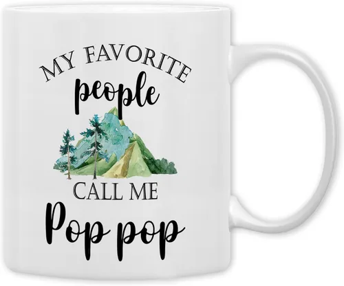 Vista 9 de Taza de Papaw QASHWEY, Tazas de Café de Regalo de Nietos para Abuelo, Regalos de Abuelo Papaw, Taza del Día del Padre Taza de Té para Abuelo, Mis
