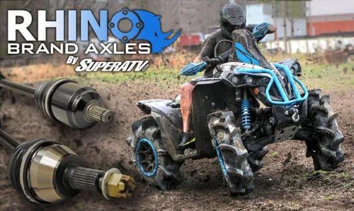 Vista 5 de SuperATV Polaris RZR 1000 ejes, longitud estándar, marca Rhino, resistente, único trasero Eje trasero resistente para RZR XP 1000/1000 4/ Trails &
