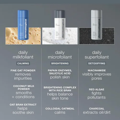 Vista 8 de Dermalogica Daily Milkfoliant, exfoliante facial, exfoliante en polvo con AHA y BHA, calmante, pule e hidrata la piel, a base de avena, producto