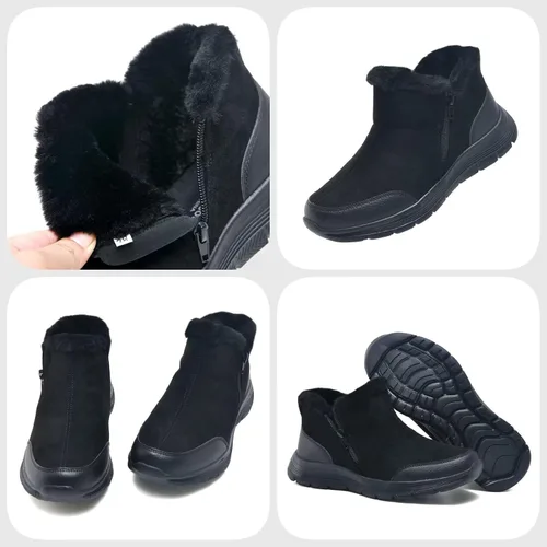 Vista 5 de TIOSEBON Botas de invierno con forro de piel para mujer, antideslizantes, resistentes