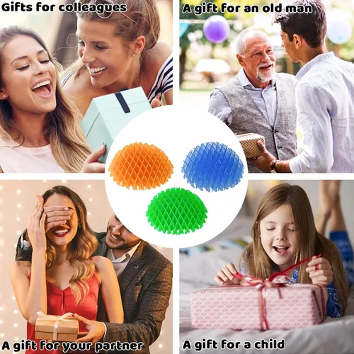 Vista 6 de Regalos de Pascua para niños, paquete de 12 juguetes elásticos para ansiedad, juguete de escritorio, juguetes antiestrés de resistencia, alivio