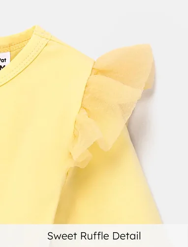 Vista 5 de Disney Vestido de tul de manga larga para bebé de princesa, disfraz de fiesta de cumpleaños
