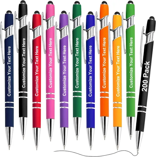 Vista 19 de 10 bolígrafos personalizados personalizados con nombre y texto, bolígrafos personalizados con punta de lápiz digital grabado, regalo para mujeres
