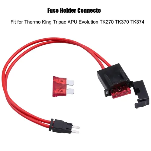 Vista 2 de Compatible 32V 16 AWG Specialized Car Fuse Holder Connector 10A, Low Profile Mini Blade Type for ATM Fusebox Panels, with 2Pcs Fuses,11.5 Inch