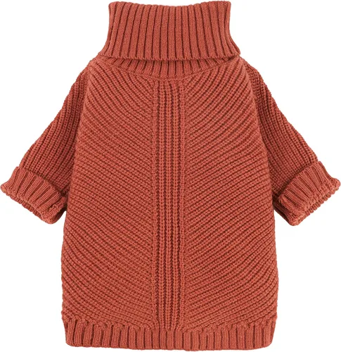 Vista 23 de Fitwarm Suéter de cuello alto para perro, abrigo térmico de punto para mascotas, ropa de invierno para perros pequeños, ropa de gato, negro, XS