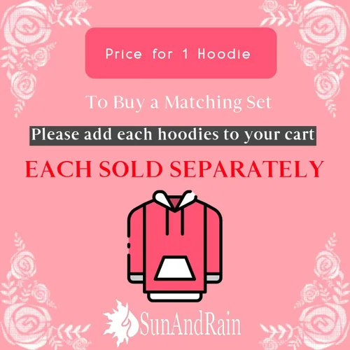Vista 4 de SR SR Handwrite King Queen - Sudadera con capucha de raglán