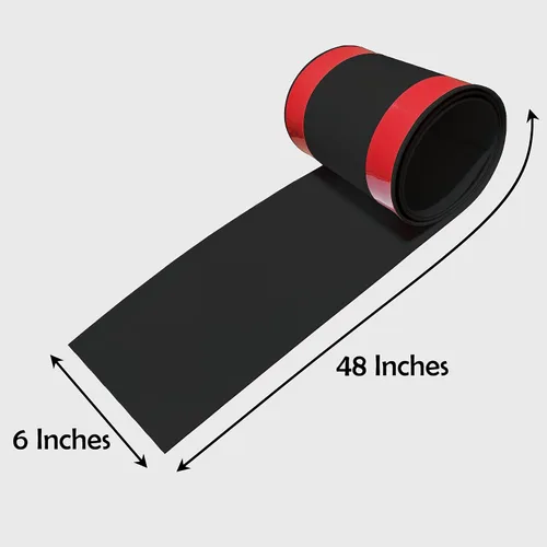 Vista 2 de Rubber Bond Protectores de parachoques de auto para bricolaje, 6 x 48 pulgadas, resistentes protectores de parachoques de goma autoadhesivos