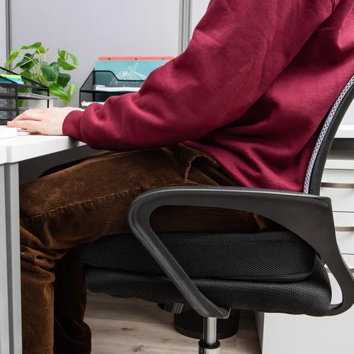 Vista 7 de Mind Reader ARMREST2-BLK - Alivio de presión para la parte inferior de los brazos, cojín ortopédico antideslizante ergonómico, perfecto para Negro