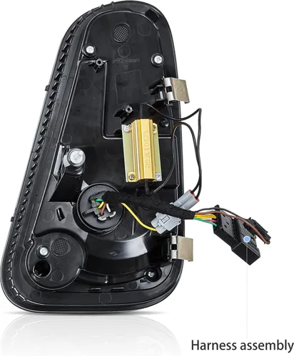 Vista 6 de Ensamble de luces traseras VLAND Compatible con BMW Mini R50 R52 R53 2001-2006, lámpara trasera Union Jack con DRL dinámico, luz trasera con señal