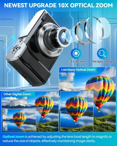 Vista 2 de Cámara digital 5K Cámaras de 56MP para fotografía Autofoco, zoom óptico 10X
