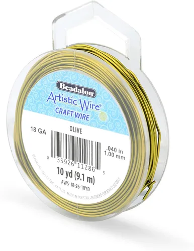 Vista 161 de Artistic Wire, Alambre de cobre de color chapado en plata de calibre 18, resistente al deslustre, amatista, 20 pies
