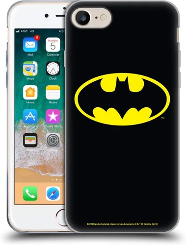 Vista 187 de Head Case Designs Funda de gel con licencia oficial de Batman DC Comics Bat Signal Logos [protección de grado militar] compatible con Apple iPhone 7