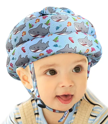 Vista 8 de Protector de Cabeza para Bebé - Casco de Bebé para Gatear, Caminar, Correr - Sin Golpes y Cojín Suave - Gorra Protectora Ajustable, Protector