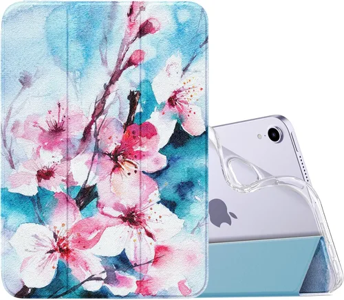 Vista 12 de MoKo Funda para el nuevo iPad mini 7 (A17 Pro) 2024, Funda para iPad mini de 6ª generación 2021 (21,08 cm), Funda para iPad mini 6, Funda trasera