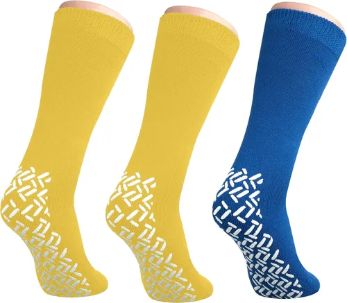Vista 30 de NOBLES HEALTH CARE PRODUCT SOLUTIONS Paquete de 3 pares – Calcetines antideslizantes XXXL anchos para personas con diabetes hinchada en los pies