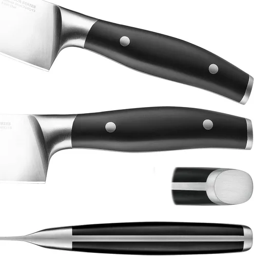 Vista 3 de Cuchillo Santoku exclusivo de acero alemán de 7 pulgadas de Arcelor