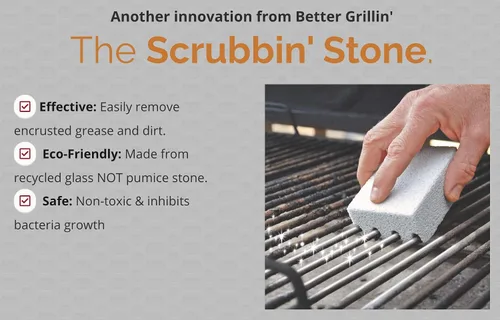 Vista 4 de Better Grillin - Limpiador de parrilla de piedra, protege las manos y las uñas al fregar la parrilla/plancha con piedra de fregar