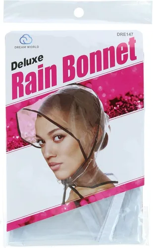 Vista 2 de CTM® - Gorro de lluvia de plástico para mujer, transparente