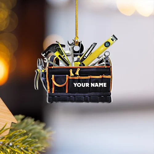 Vista 17 de Podagree - Adorno personalizado para electricista, bolsa de herramientas para electricista, adorno de Navidad, regalo de electricista, adorno de Elt1