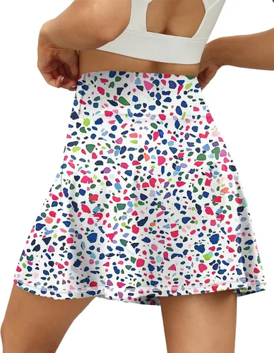 Vista 5 de LouKeith Faldas de Tenis para Mujeres, Plisadas, Cruzadas, de Cintura Alta, Atléticas, para Entrenamiento, Golf, Faldas-Pantalón con Bolsillo
