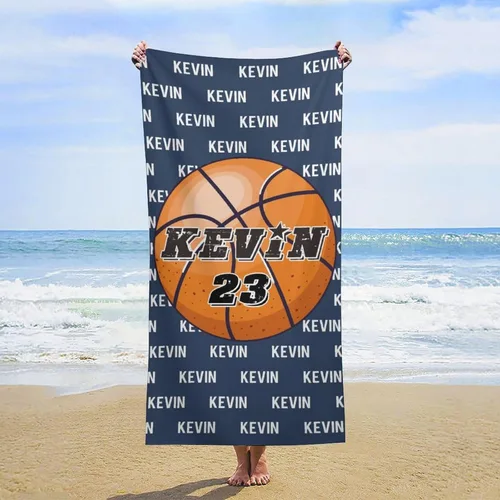 Vista 12 de Toalla de playa de béisbol personalizada con nombre, divertidas toallas de playa personalizadas de 67 memes para niños, toallas número seis siete