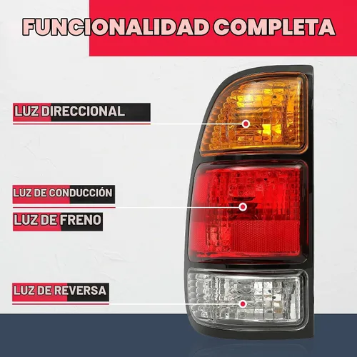 Vista 5 de ECOTRIC Luz trasera compatible con Toyota Tundra 2000-2006 Regular/Access Cab Lámpara de freno de señal Luz trasera lado del conductor izquierdo