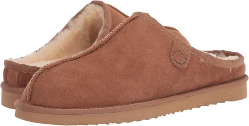 Vista 6 de Fireside by Dearfoams Pantuflas de grafton de piel de oveja para hombre