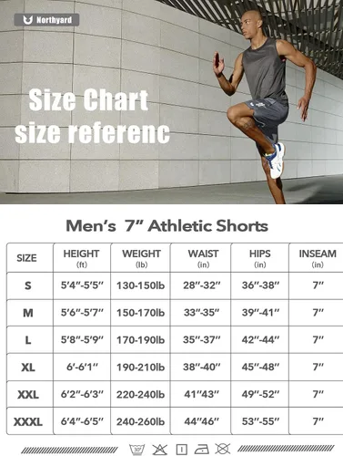 Vista 5 de NORTHYARD Pantalones cortos deportivos de baloncesto para hombre, de 5, 7, 10 pulgadas, para entrenamiento, gimnasio, secado rápido, pantalones