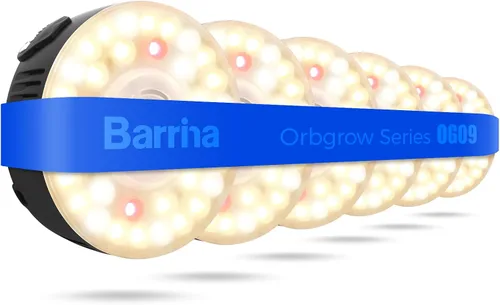 Vista 22 de Barrina Orbgrow OG09 Puck - Luz LED de crecimiento, 5000 K 9 W (equivalente a 135 vatios), luces de plantas para plantas de interior de espectro