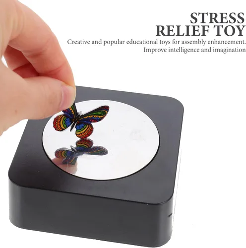 Vista 5 de LIFKOME Escultura de mariposas de escritorio, escultura magnética de escritorio, mariposas divertidas, juguete para el desarrollo de la inteligencia