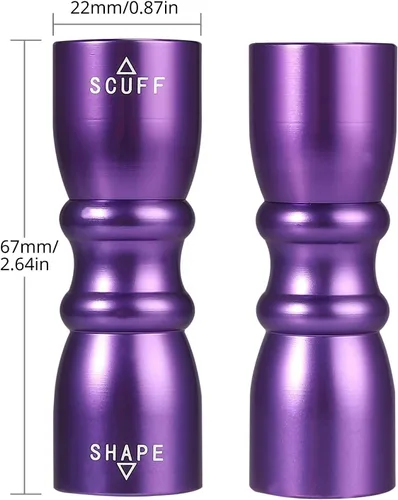Vista 2 de 3 en 1 Billar Cue Tip Herramienta Billar Taco Accesorios Shaper/Scuffer/Aireador Púrpura