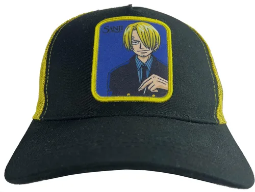 Vista 3 de Unisex One Piece Gorra de Beisbo Sanji Amarillo Talla Única Baseball Cap, Black/Yellow