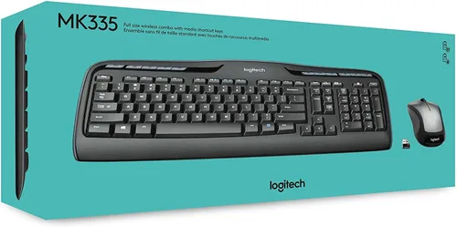 Vista 8 de Logitech MK335 - Combo de teclado y mouse inalámbricos silenciosos - Combo de teclado y mouse negro/plateado inalámbrico, ambidiestro Full