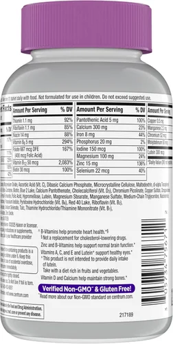 Vista 13 de Centrum Silver - Multivitamínico para mujeres 50 Plus, suplemento multivitamínico/multimineral con vitamina D3, vitaminas B, ingredientes sin OMG
