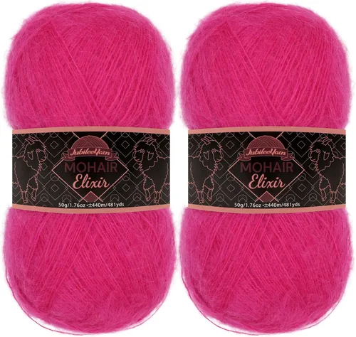 Vista 98 de JubileeYarn Mohair Elixir Yarn - 50g/Skein Baby Wool Blend - Cosmopolitan - 1 Skein