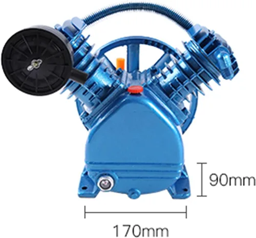 Vista 3 de Bomba de compresor de aire,2.2KW 3HP 175PSI doble pistón V estilo bomba de compresor de aire,Cabeza de bomba de compresor de aire de doble etapa
