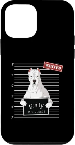Vista 12 de iPhone 15 Dogo Argentino mug shot guilty dog Case