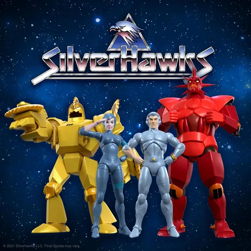 Vista 5 de Super7 ¡ULTIMATES! SilverHawks Buzz-Saw - Figura de acción SilverHawks de 8 pulgadas con accesorios, coleccionables clásicos de dibujos animados