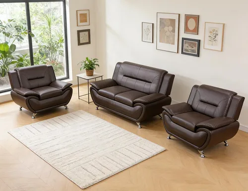Vista 35 de Sofás de cuero para sala de estar, juego de sofá seccional, juego de 2 piezas de muebles para sala de estar, juego de sofá y sofá biplaza
