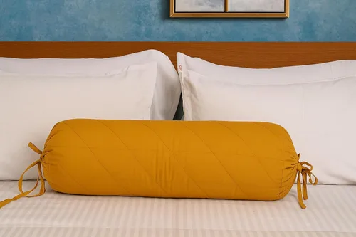 Vista 9 de Saffron HANDICRAFTS - Funda de almohada de algodón, con cierre de cuerda, fácil de quitar, lavable, 8 pulgadas de diámetro, 24 pulgadas de largo