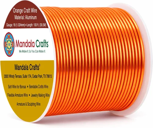 Vista 291 de Mandala Crafts - Alambre de aluminio anodizado de calibre 22 para hacer joyas - 137.2 m de alambre flexible surtido y coloreado - Doble para bonsái