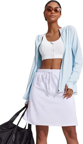 Vista 6 de COOrun Brasier deportivo largo para mujer, con soporte medio, correas ajustables, cruzadas, para gimnasio, entrenamiento de fitness