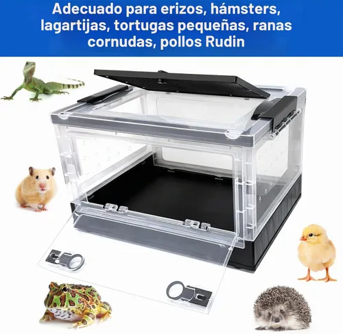 Vista 5 de Hámster crianza Casa Reptil crianza jaulas con ruedas (tamaño pequeño)