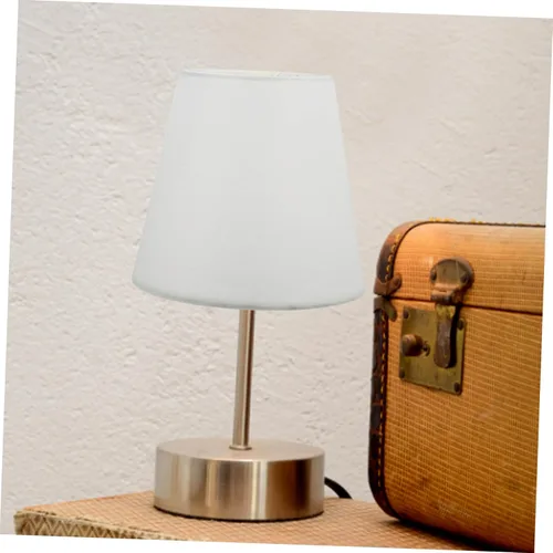 Vista 8 de CALLARON Lámpara pequeña de tela con clip para lámpara de mesa de pared (beige) Pantalla de tela para luz de mesa